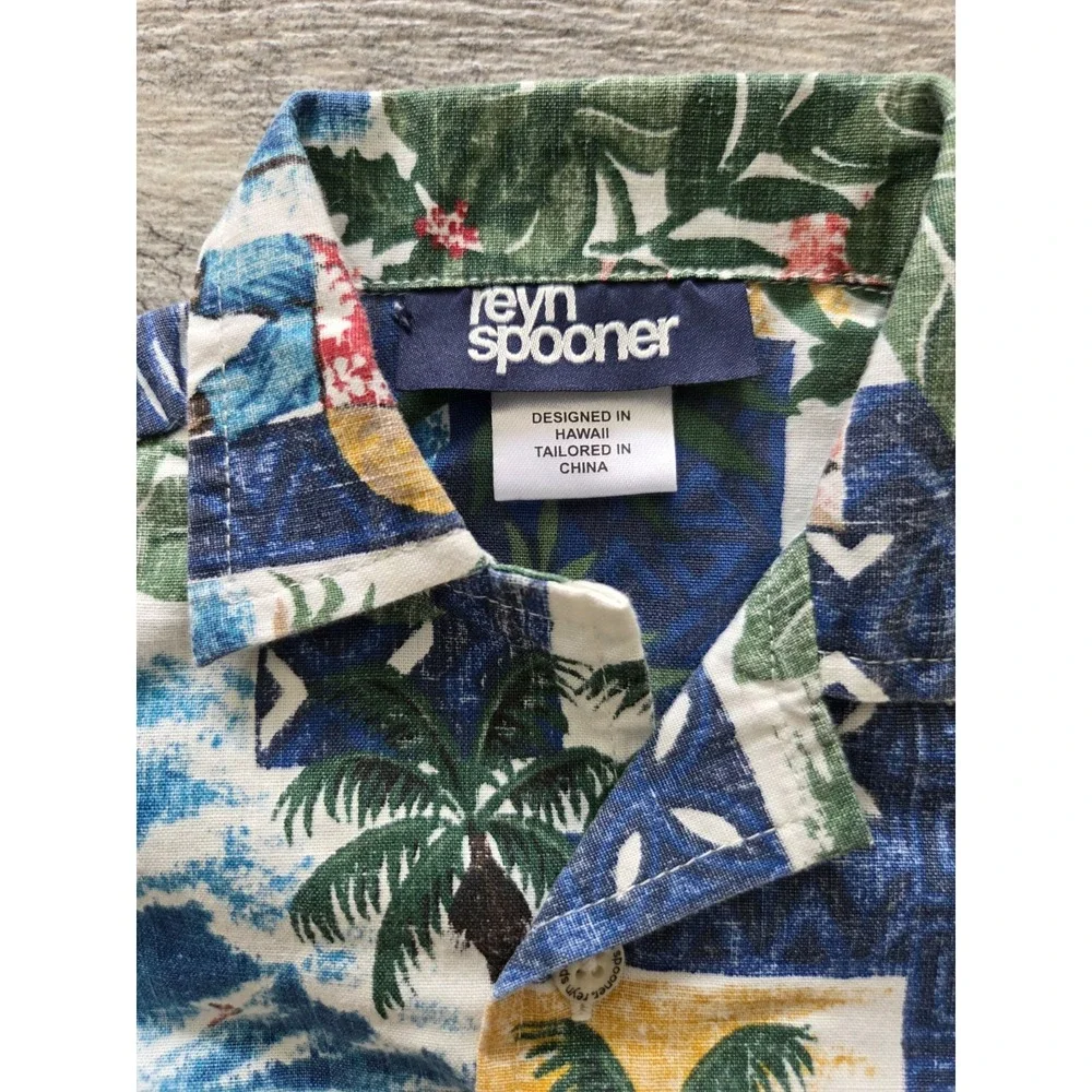 Reyn Spooner Baby Boy Hawaiian Aloha Shirt Shorts Set 6/12M Tropical Christmas